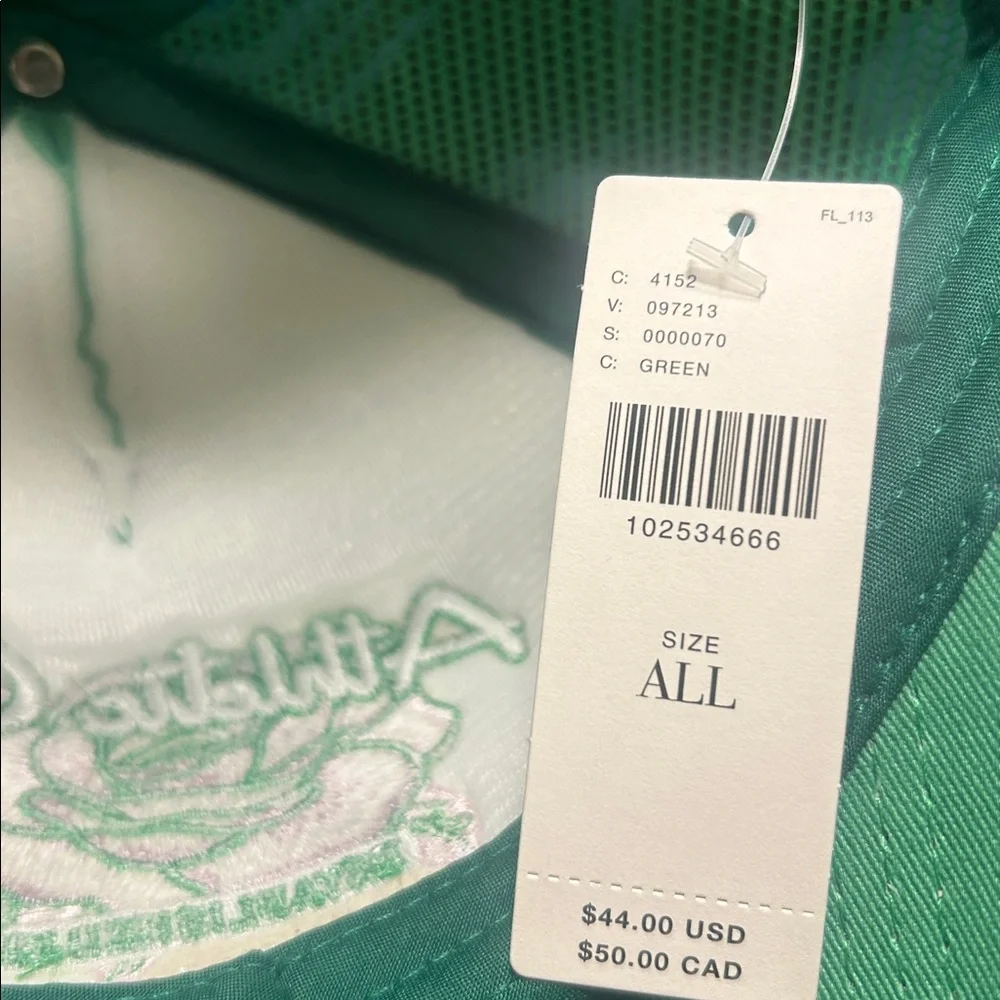Anthropologie Green Athletic Club Trucker Hat--adult-unisex-New with tags green
